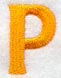 Goudy Sans Letter P (3 Inch)