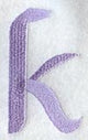 Hana Lower Case Letter k (3 Inch)