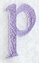 Hana Lower Case Letter p (3 Inch)