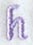 Hana Lower Case Letter h (3 Inch)