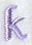 Hana Lower Case Letter k (3 Inch)