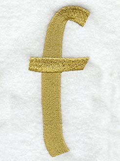 Olivia Lower Case Letter f (3 Inch)