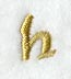 Olivia Lower Case Letter h (3 Inch)