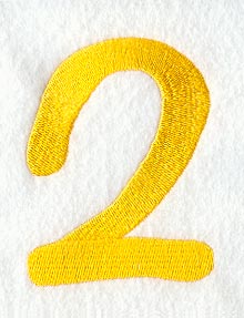 Impress Number 2 (3 Inch) – Embroidery Library