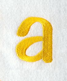 Impress Lower Case Letter a (3 Inch)