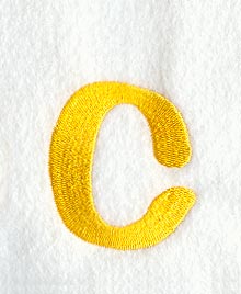 Impress Lower Case Letter c (3 Inch)