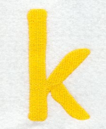 Impress Lower Case Letter k (3 Inch)