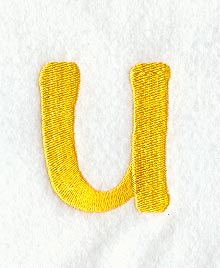 Impress Lower Case Letter u (3 Inch)