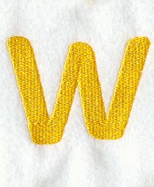 Impress Lower Case Letter w (3 Inch)