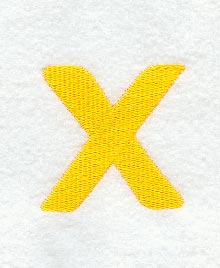 Impress Lower Case Letter x (3 Inch)