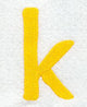 Impress Lower Case Letter k (3 Inch)