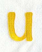 Impress Lower Case Letter u (3 Inch)