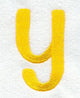 Impress Lower Case Letter y (3 Inch)