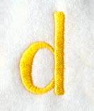Impress Lower Case Letter d (3 Inch)