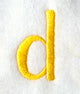Impress Lower Case Letter d (3 Inch)