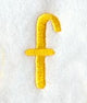Impress Lower Case Letter f (3 Inch)