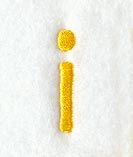 Impress Lower Case Letter i (3 Inch)