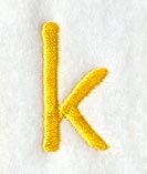 Impress Lower Case Letter k (3 Inch)