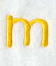 Impress Lower Case Letter m (3 Inch)