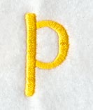 Impress Lower Case Letter p (3 Inch)