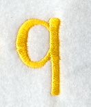 Impress Lower Case Letter q (3 Inch)