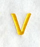 Impress Lower Case Letter v (3 Inch)