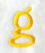 Impress Lower Case Letter g (3 Inch)