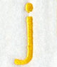 Impress Lower Case Letter j (3 Inch)