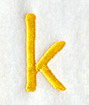 Impress Lower Case Letter k (3 Inch)