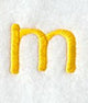 Impress Lower Case Letter m (3 Inch)