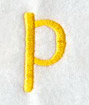 Impress Lower Case Letter p (3 Inch)