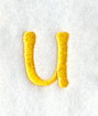Impress Lower Case Letter u (3 Inch)