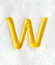 Impress Lower Case Letter w (3 Inch)