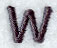 Impress Letter W (3 Inch)