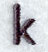 Impress Lower Case Letter k (3 Inch)