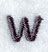 Impress Lower Case Letter w (3 Inch)