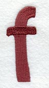 Hobo Lower Case Letter f (3 Inch)