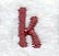 Hobo Lower Case Letter k (3 Inch)