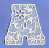 Floral Lace Letter A (Lace)
