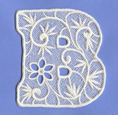 Floral Lace Letter B (Lace)