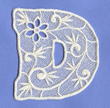 Floral Lace Letter D (Lace)