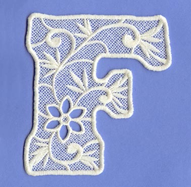 Floral Lace Letter F (Lace)