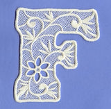 Floral Lace Letter F (Lace)