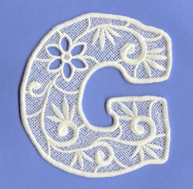 Floral Lace Letter G (Lace)