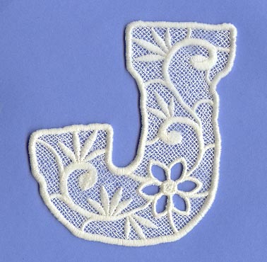Floral Lace Letter J (Lace)