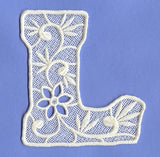 Floral Lace Letter L (Lace)