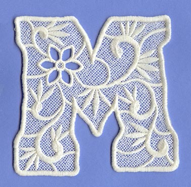 Floral Lace Letter M (Lace)