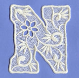 Floral Lace Letter N (Lace)