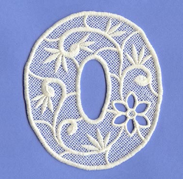 Floral Lace Letter O (Lace)