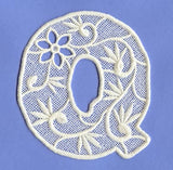 Floral Lace Letter Q (Lace)